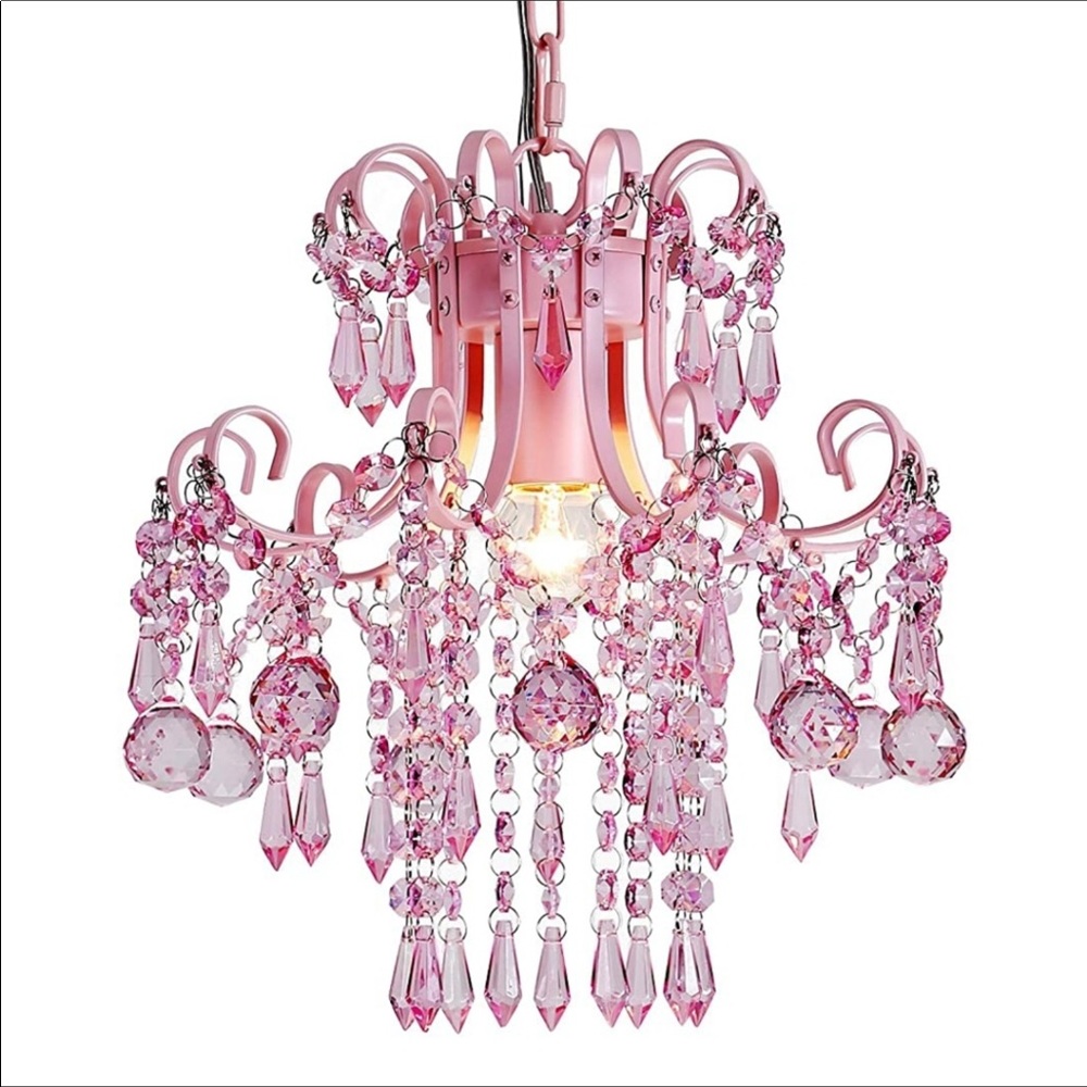 🆕️ Pink Chandelier Small Hanging Light Fixture